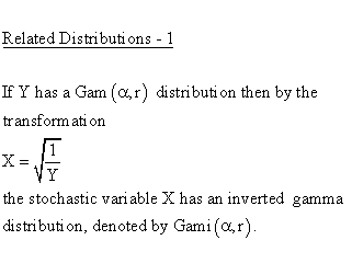 Statistical Distributions - Inverted Gamma Distribution - RelatedDistributions 1 - Inverted Gamma Distribution versus Gamma Distribution