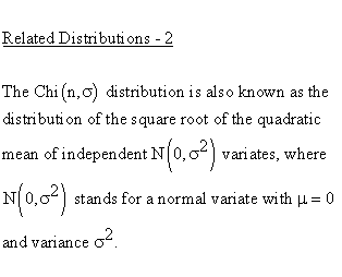 Statistical Distributions - Chi Distribution - Related Distributions 2 - Chi Distribution versus Normal Distribution