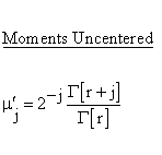 Continuous Distributions - Erlang Distribution - Uncentered Moments