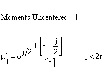 Continuous Distributions - Inverted Gamma Distribution - Uncentered
Moments 1