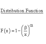 Continuous Distributions - Pareto Distribution - Distribution Function