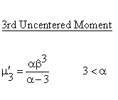 Continuous Distributions - Pareto Distribution - Third Uncentered Moment