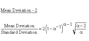 Continuous Distributions - Pareto Distribution - Mean Deviation 2