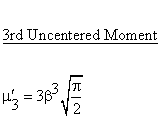 Statistical Distributions - Rayleigh Distribution - Third UncenteredMoment