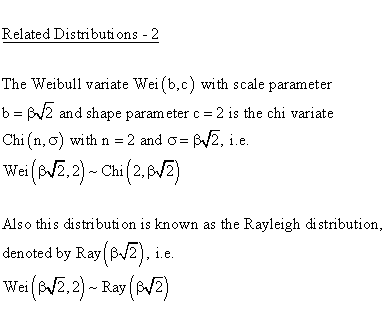 Statistical Distributions - Rayleigh Distribution - Related Distributions2 - Rayleigh Distribution versus Chi and Weibull Distribution