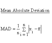 Descriptive Statistics - Variability - Mean Absolute Deviation (MAD)