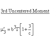 Continuous Distributions - Weibull Distribution - Third Uncentered Moment
