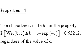 Continuous Distributions - Weibull Distribution - Properties 4 - Characteristic Life